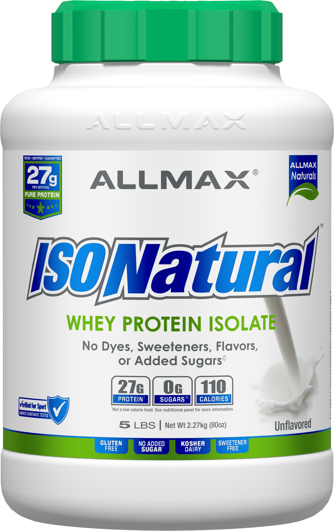 ALLMAX IsoNatural 5LB Unflavored 产品图